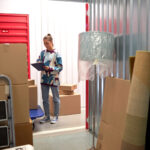 Woman at self-storage facility